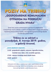 POZIV NA TRIBINU gospodarenje otpadom 2019